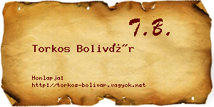 Torkos Bolivár névjegykártya
